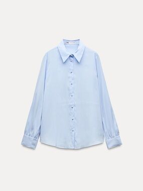 ZARA - Light Blue Button-Up Shirt